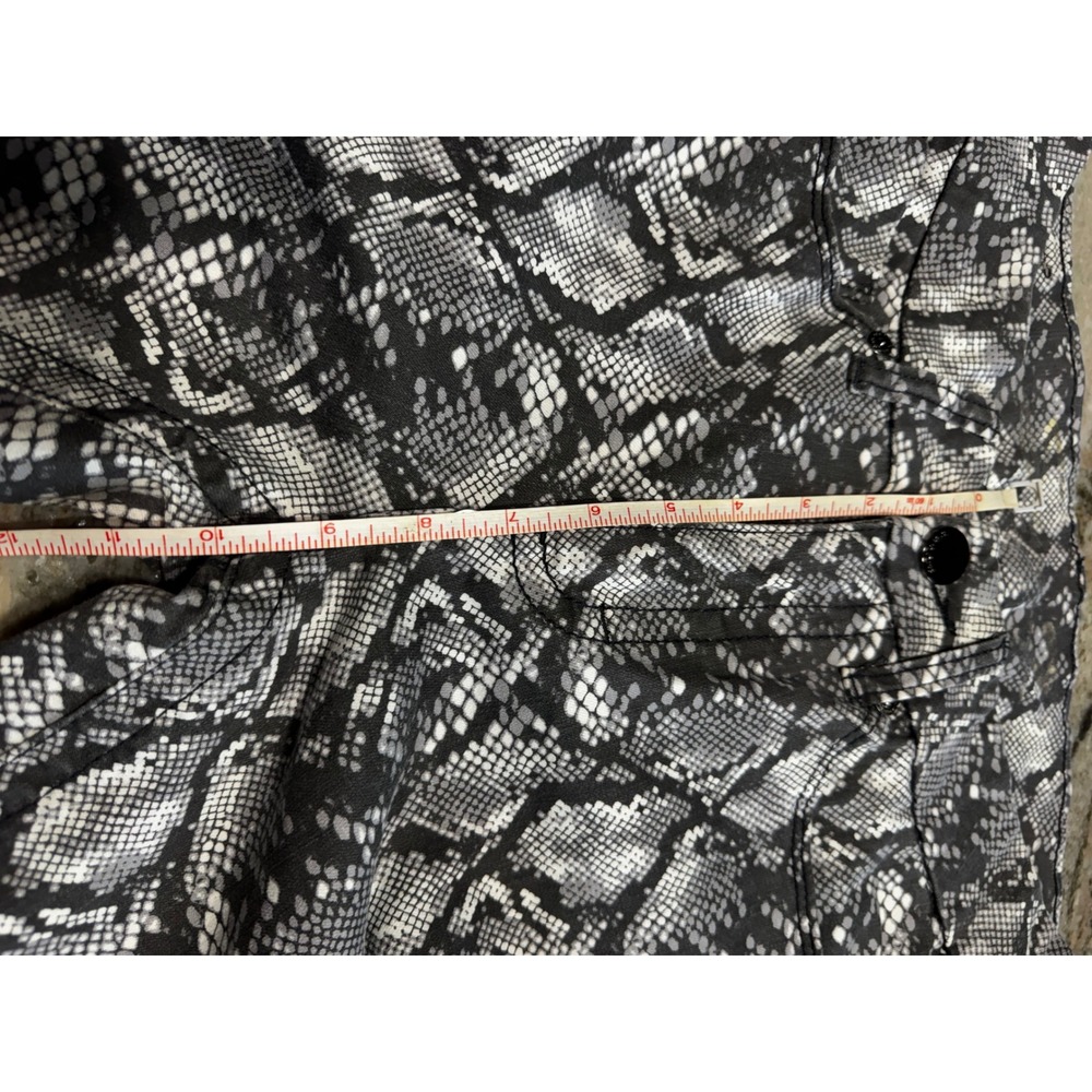 Seven 7 Snakeskin Print Skinny Jeans Womens 6 Tummyless High Rise Grey Black - Picture 6 of 8